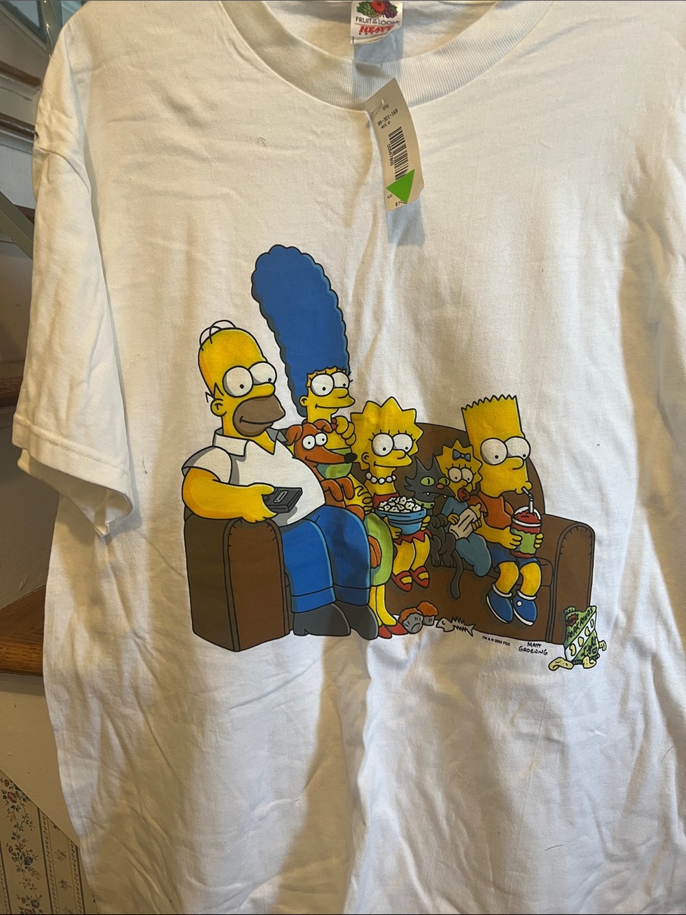 Simpsons family white t shirt